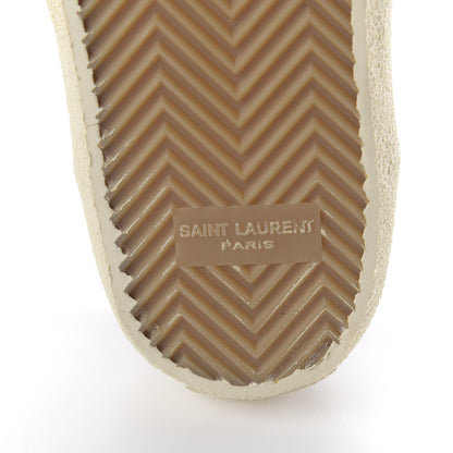 Saint Laurent Soft Calfskin Babycat Leopard Womens Skate Slip On Sneakers 39 Black White 6 of 10