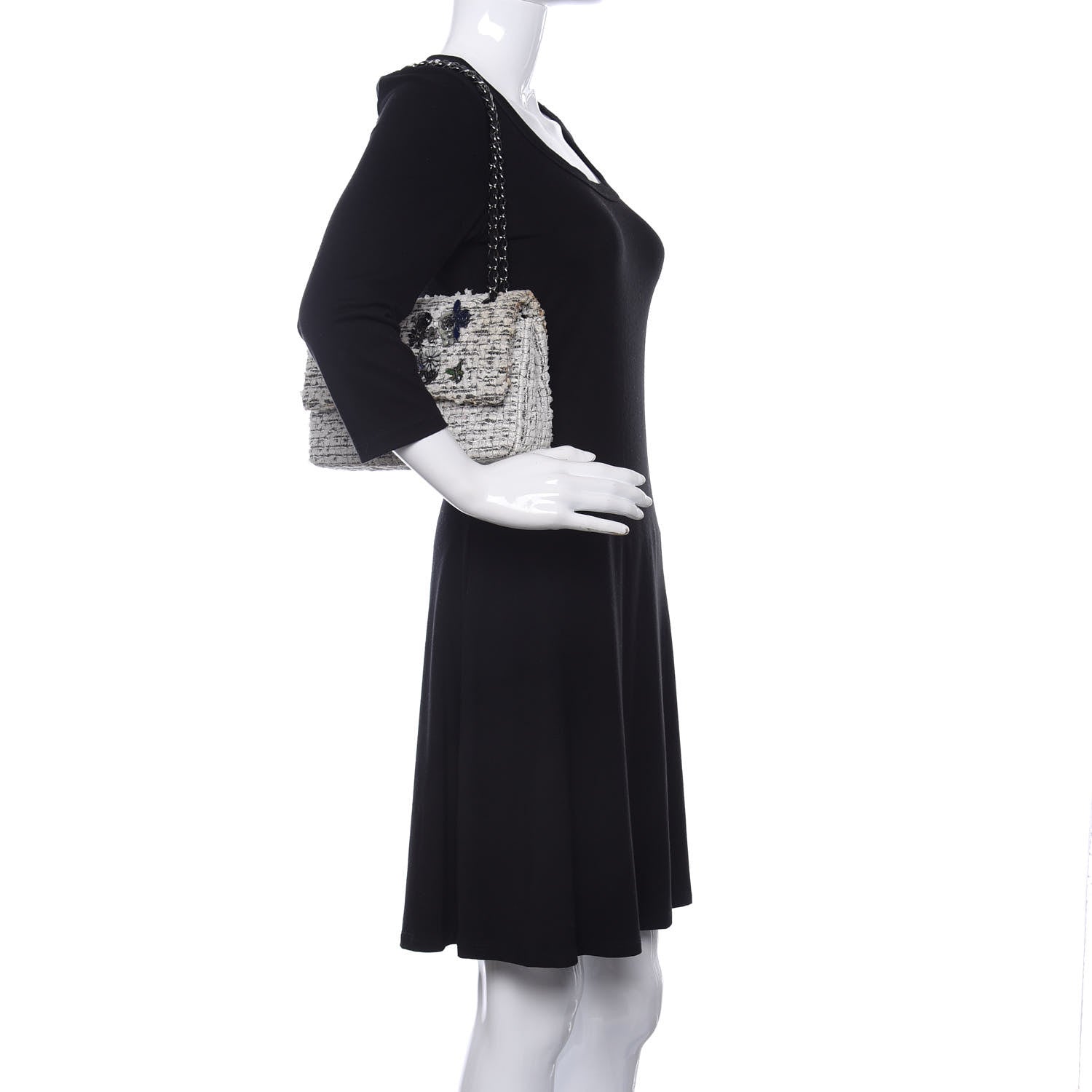 Chanel Tweed Garden Party 2.55 Reissue 225 Flap White Multicolor 2 of 22