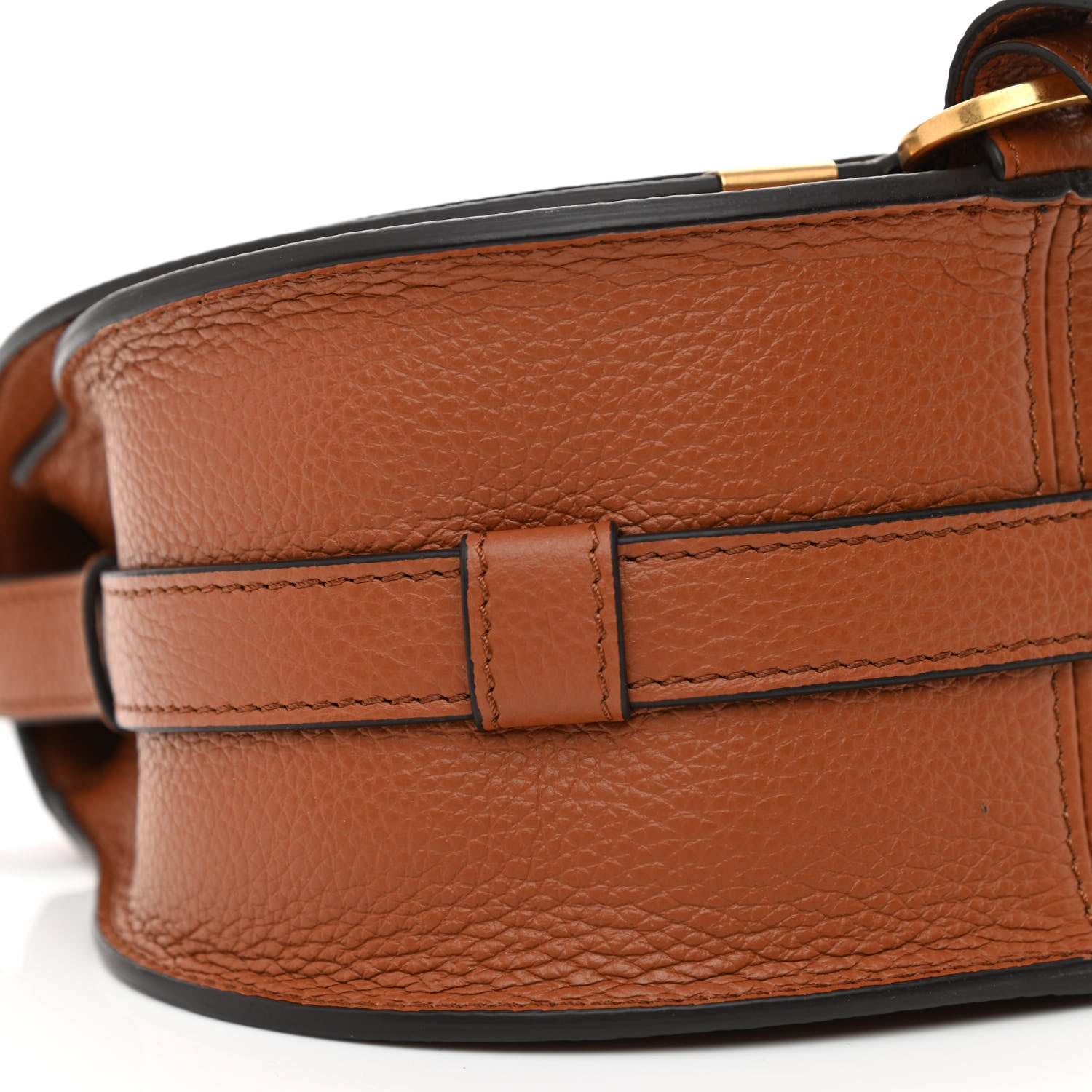 Chloe Calfskin Mini Marcie Round Crossbody Bag Tan 8 of 9