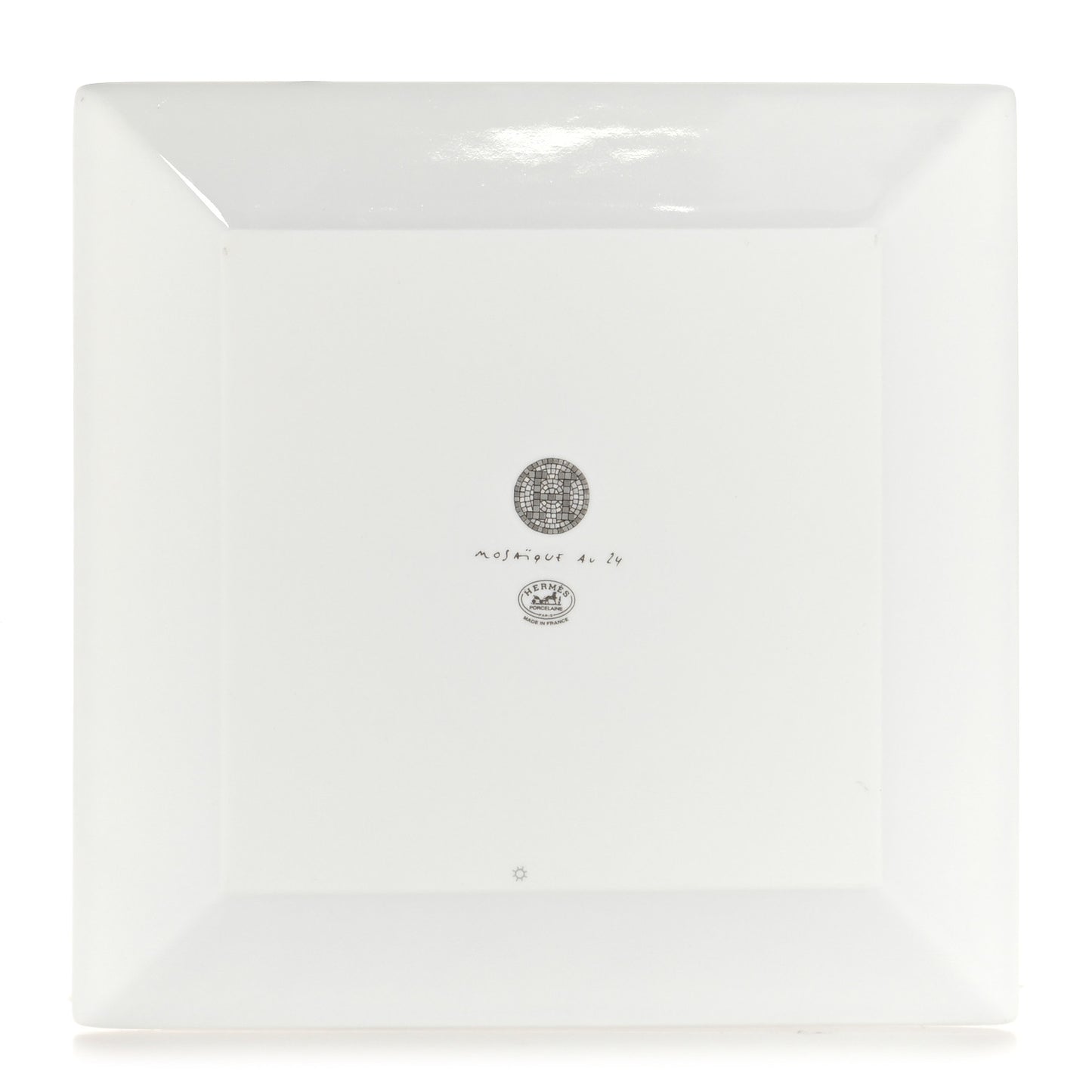 Porcelain Mosaique Au 24 Platinum Square Plate N°3