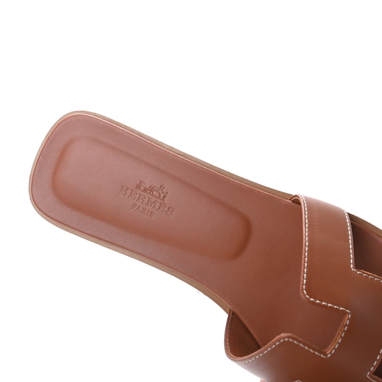 Box Calfskin Oran Sandals 38.5 Gold