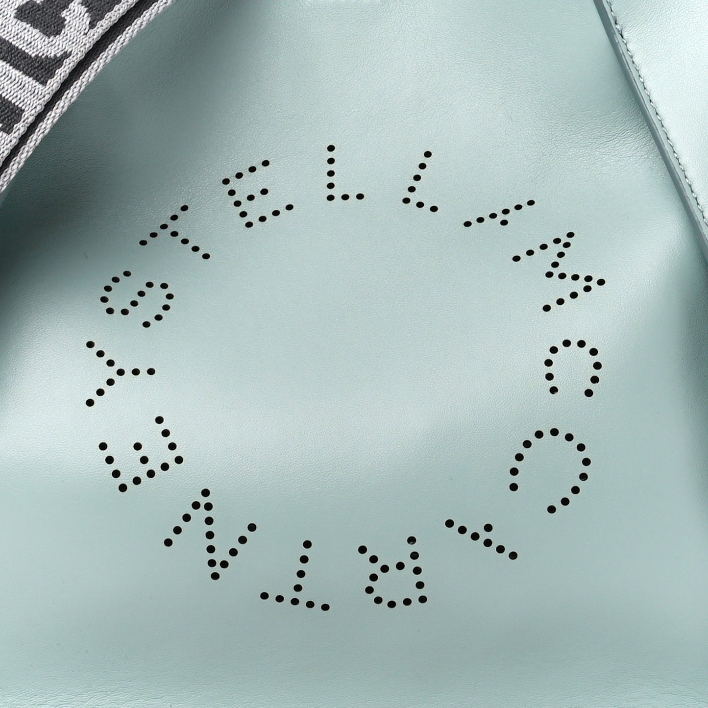 Eco Alter Nappa Perforated Logo Mini Crossbody Dusty Blue