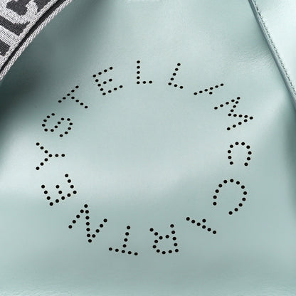 Stella McCartney Eco Alter Nappa Perforated Logo Mini Crossbody Dusty Blue 8 of 10