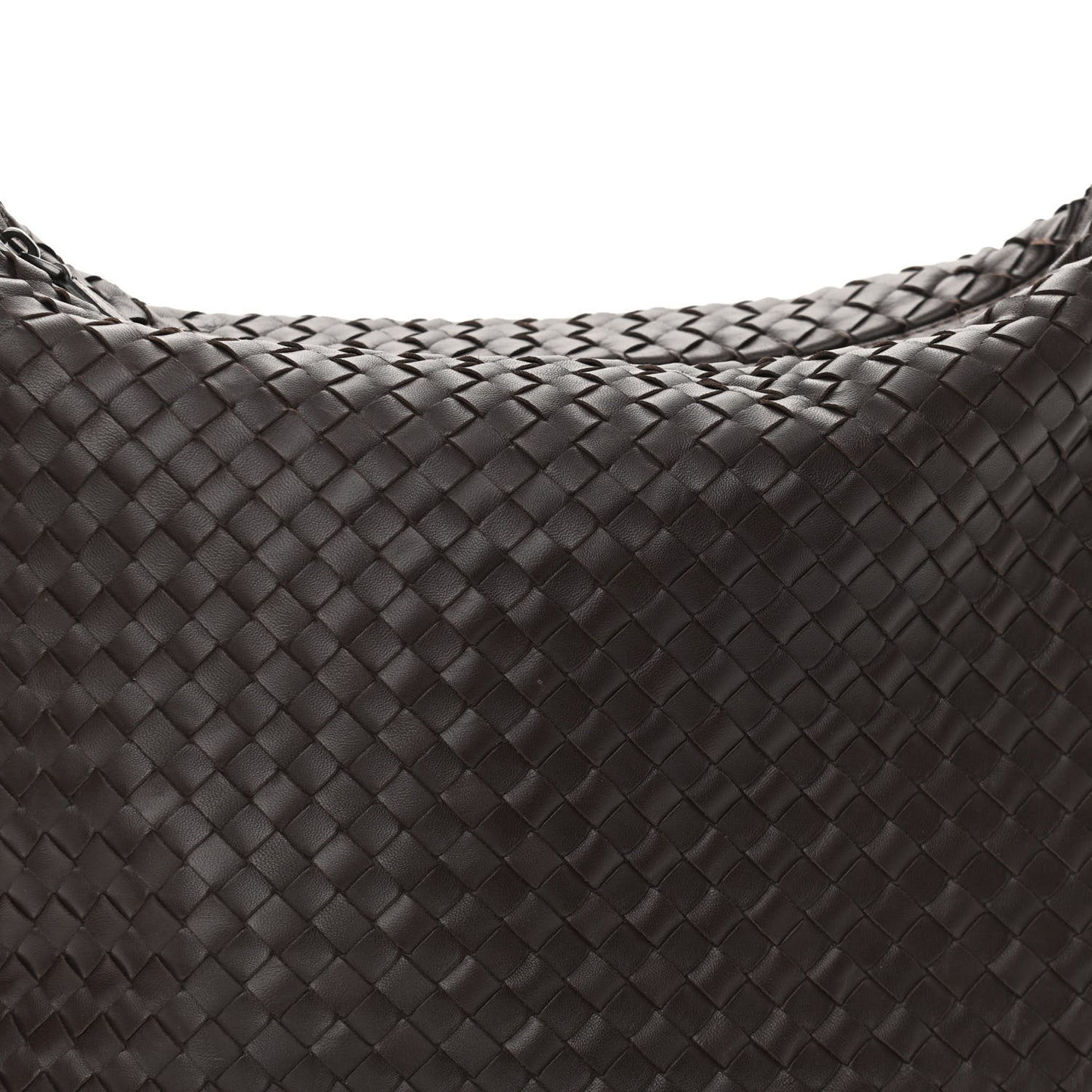 Nappa Intrecciato Shoulder Bag Ebano