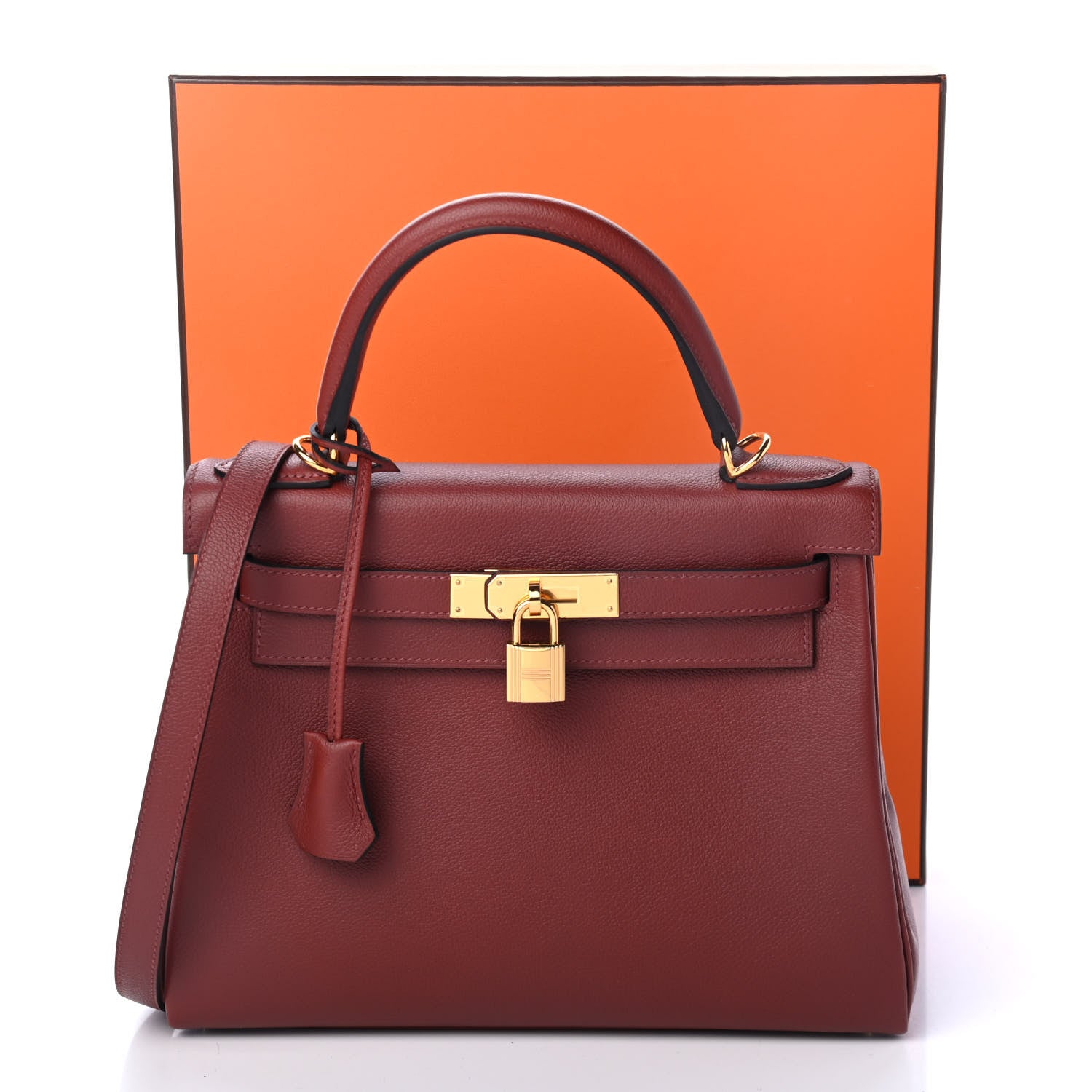 Hermes Evercolor Kelly Retourne 28 Rouge H 10 of 10