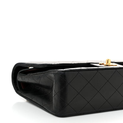 Chanel Lambskin Quilted Medium Double Flap Black 9 of 10