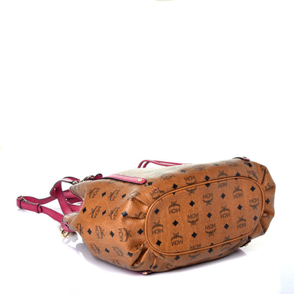 MCM Visetos Drawstring Shopper Cognac Pink 4 of 8