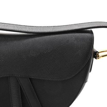 Christian Dior Grained Calfskin Saddle Bag Black 14 of 17
