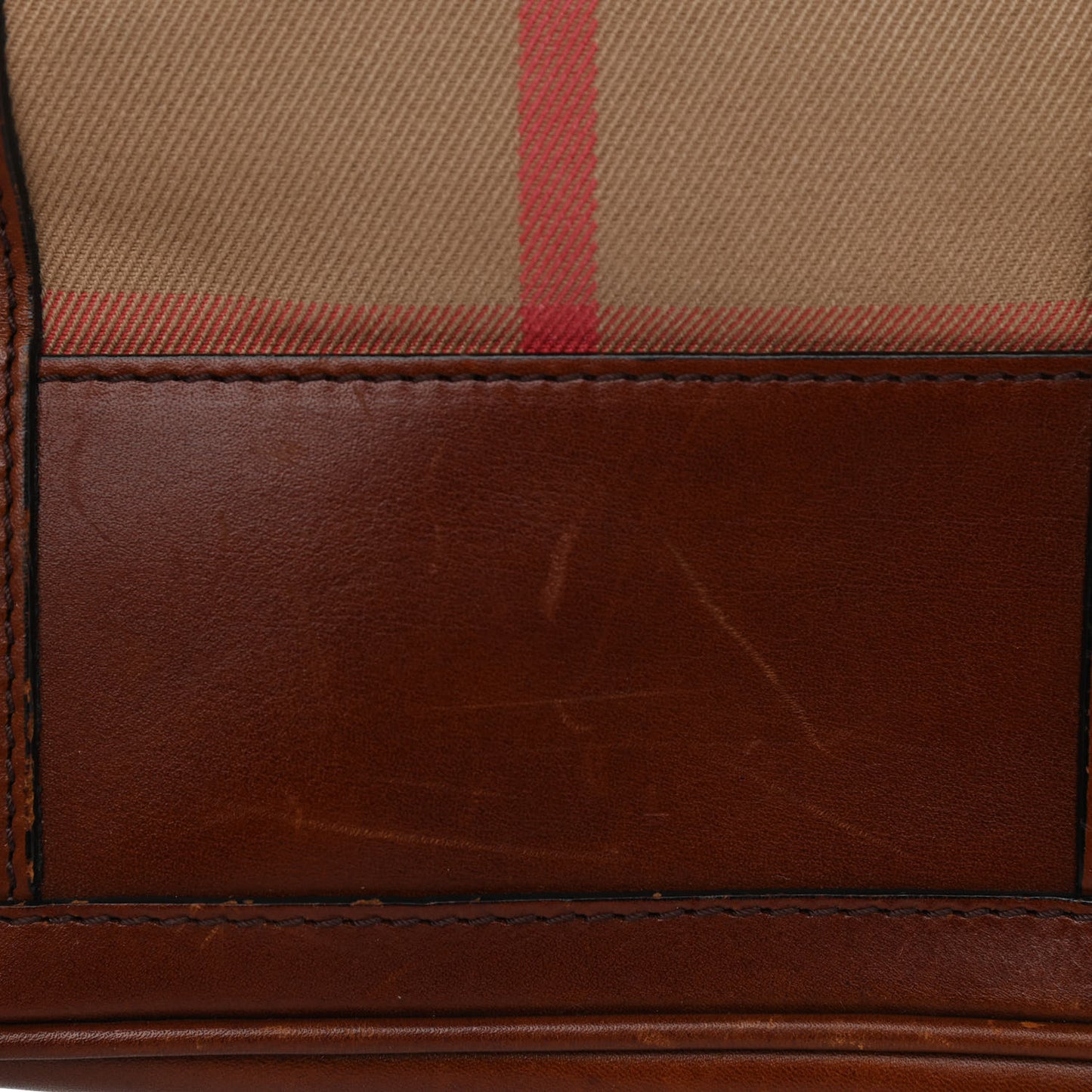 House Check Tote Dark Tan