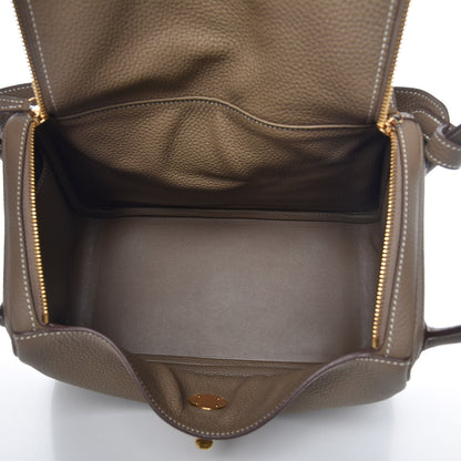 Hermes Taurillon Clemence Lindy 30 Etoupe 7 of 10