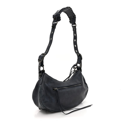 Balenciaga Used Calfskin Small Le Cagole Shoulder Bag Navy 3 of 14