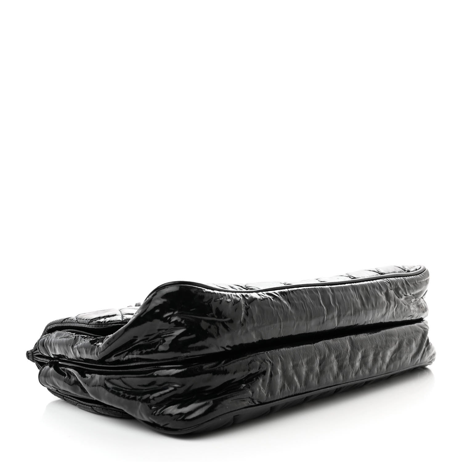 Chanel Patent Quilted Day Glo Flap Bag Black 4 of 11