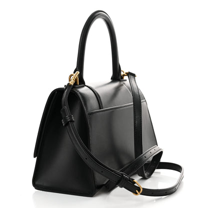 Balenciaga Shiny Box Calfskin Small Hourglass Top Handle Bag Black 3 of 11