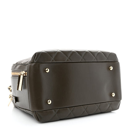 Chanel Lambskin Quilted Medium Trendy CC Bowling Bag Dark Khaki 4 of 11