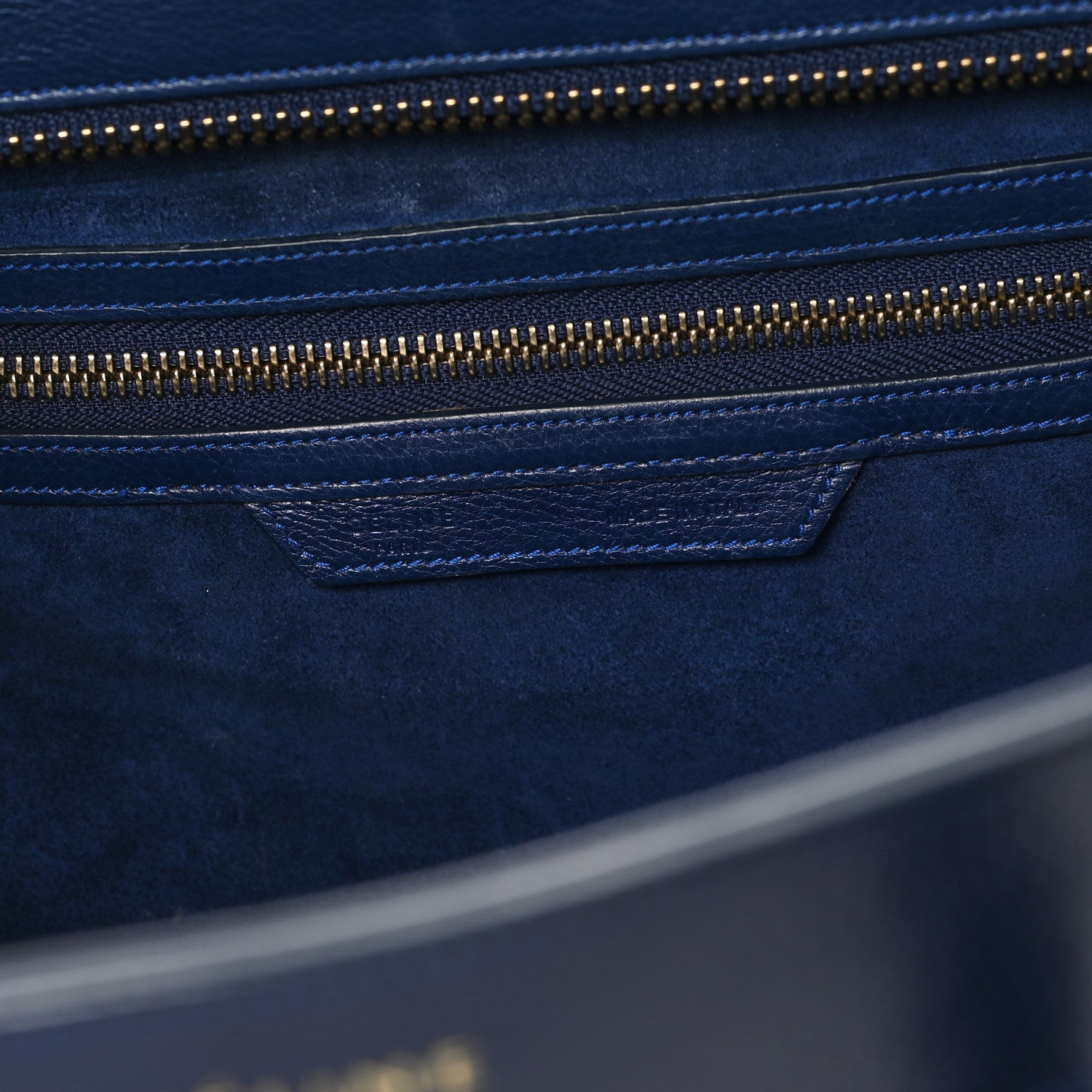 Celine Drummed Calfskin Mini Luggage Ink 6 of 11