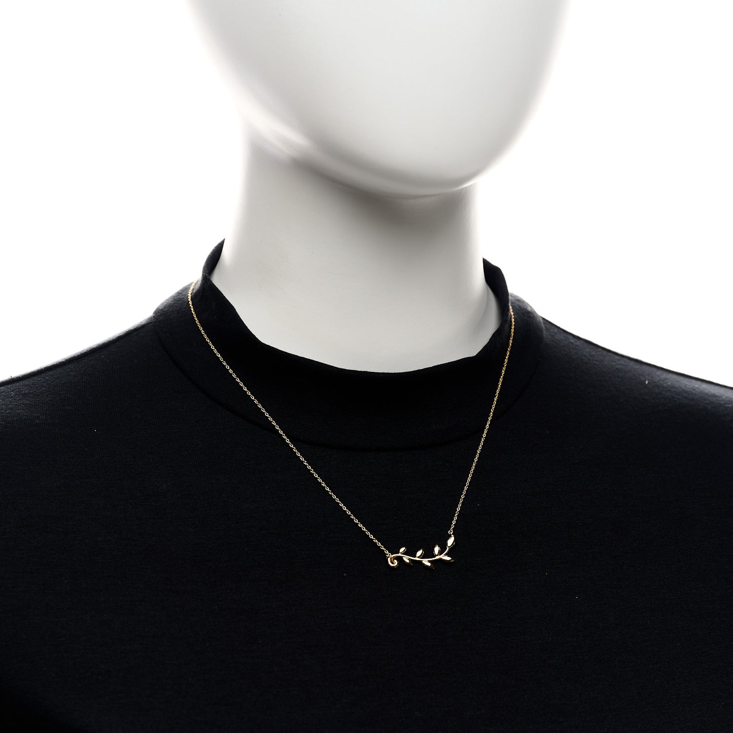 18K Yellow Gold Paloma Picasso Olive Leaf Vine Pendant Necklace