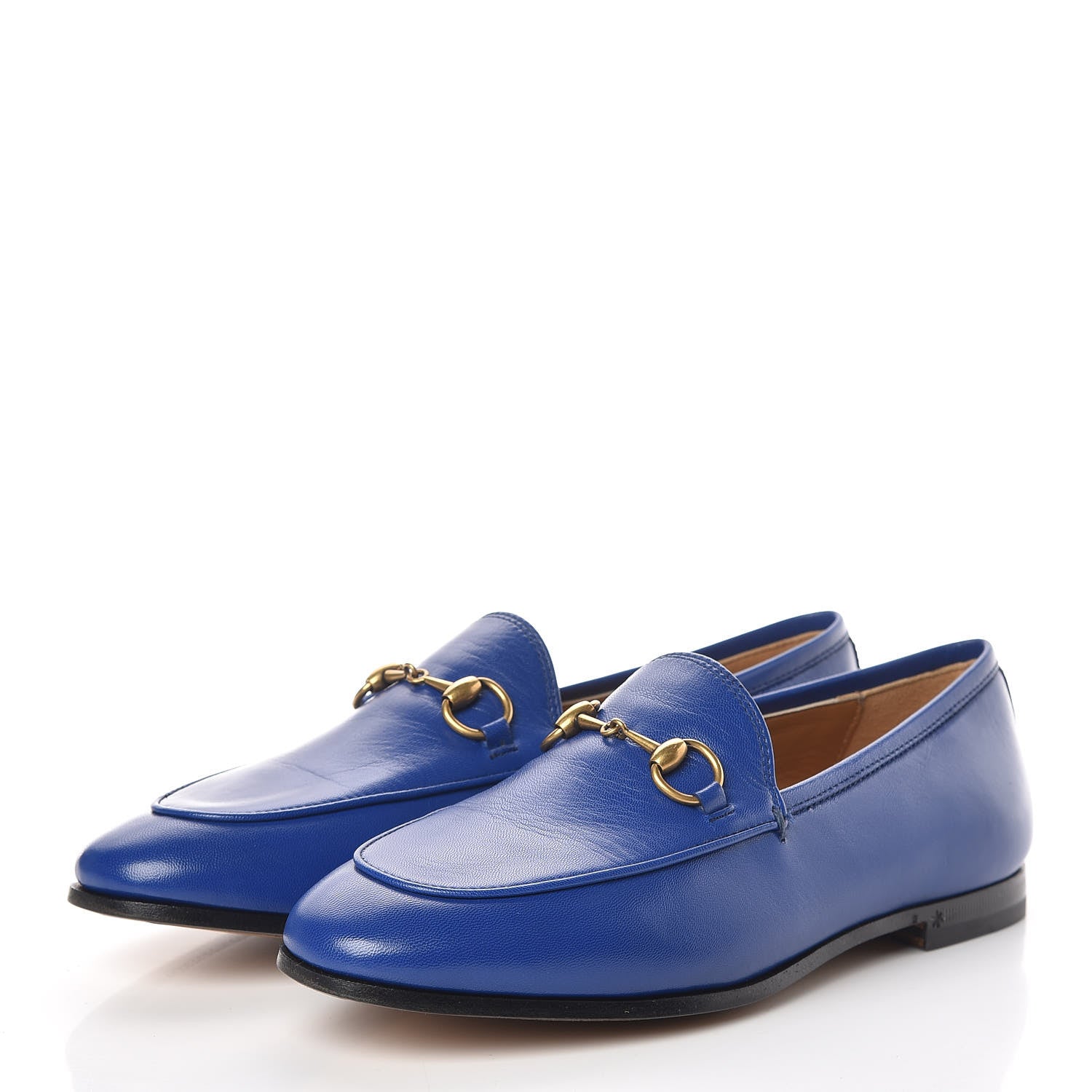 Gucci Malaga Kid Womens Jordaan Loafers 36 Electric Blue 3 of 9