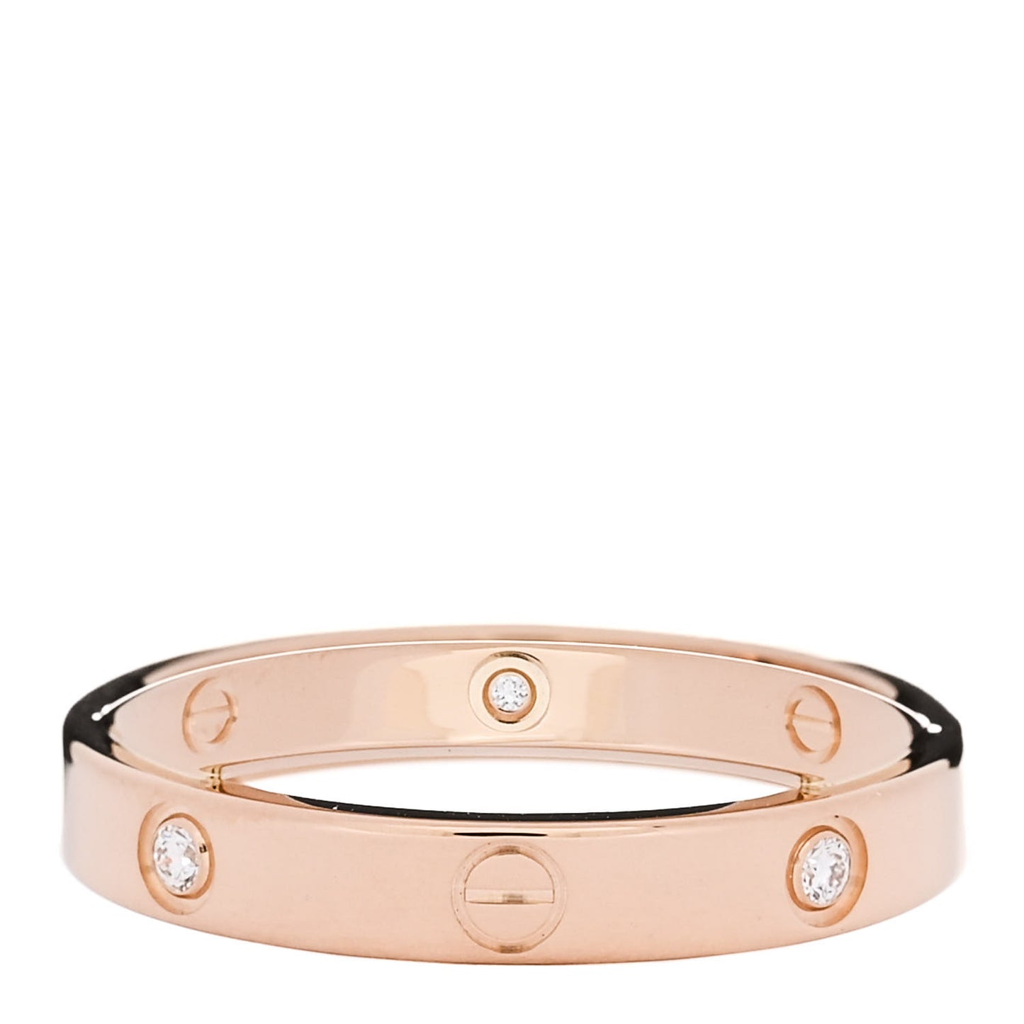 18K Pink Gold 6 Diamond LOVE Ring 54 7