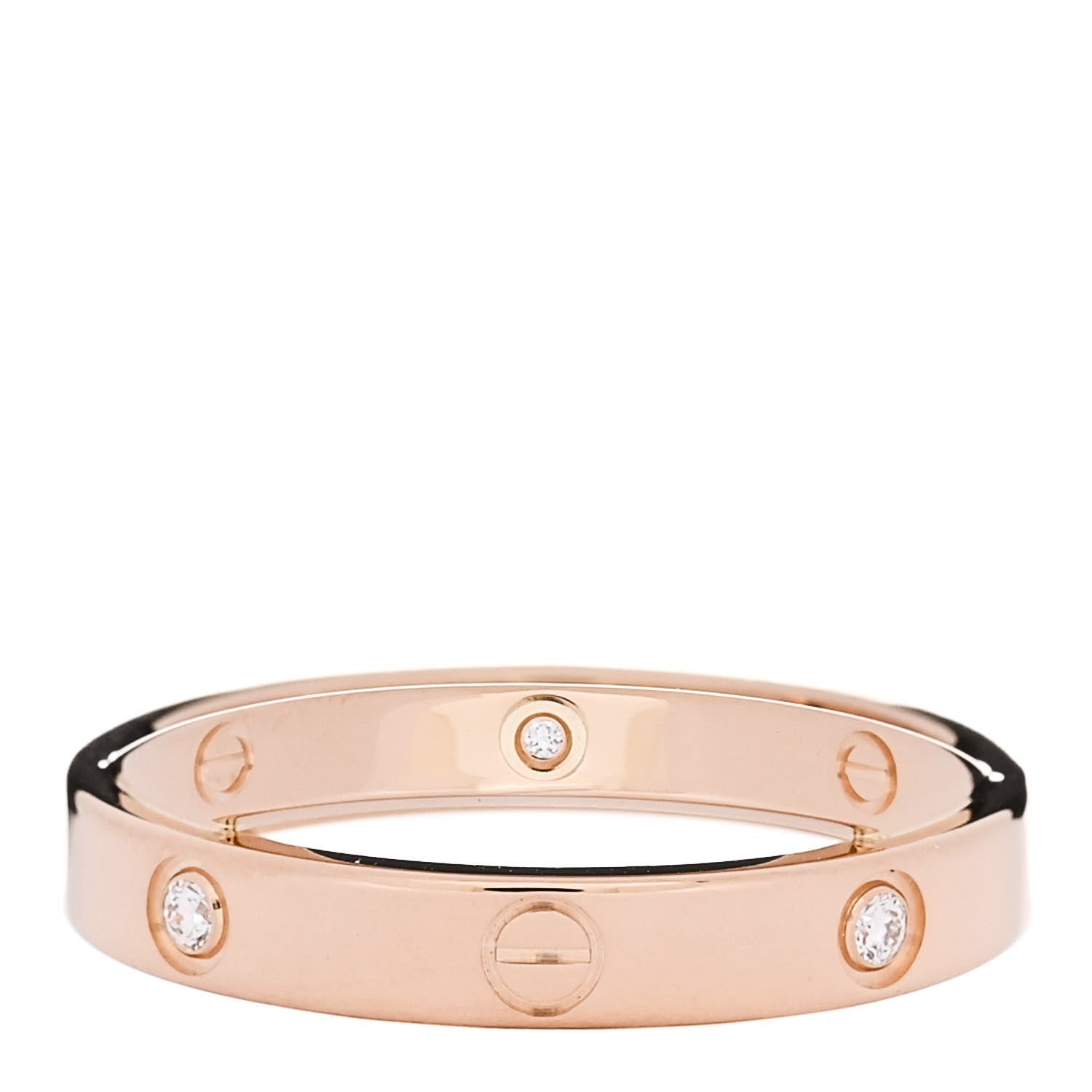 Cartier 18K Pink Gold 6 Diamond LOVE Ring 54 7 3 of 7