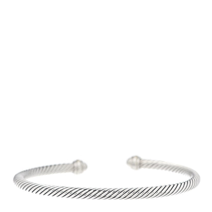 David Yurman Sterling Silver 18K Yellow Gold 4mm Cable Classics Bracelet 3 of 5
