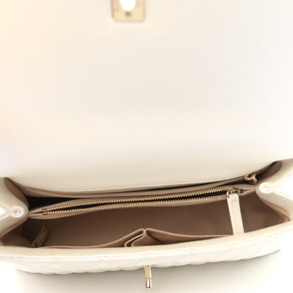 Chanel Iridescent Caviar Quilted Small Coco Handle Flap White 5 of 11