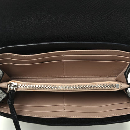 Chloe Grained Lambskin Drew Long Wallet with Flap Black 3 of 3