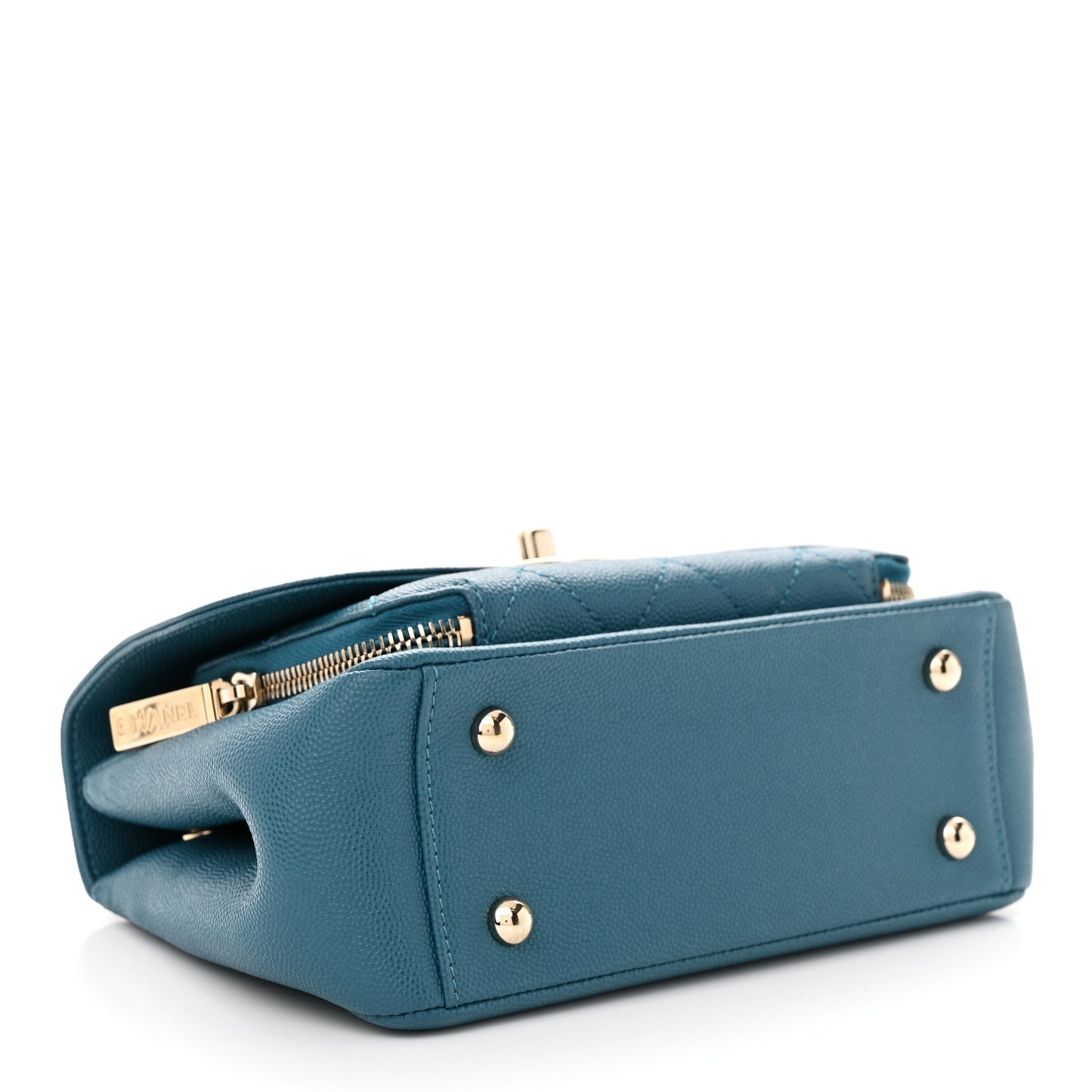 Caviar Quilted Small Business Affinity Flap Blue