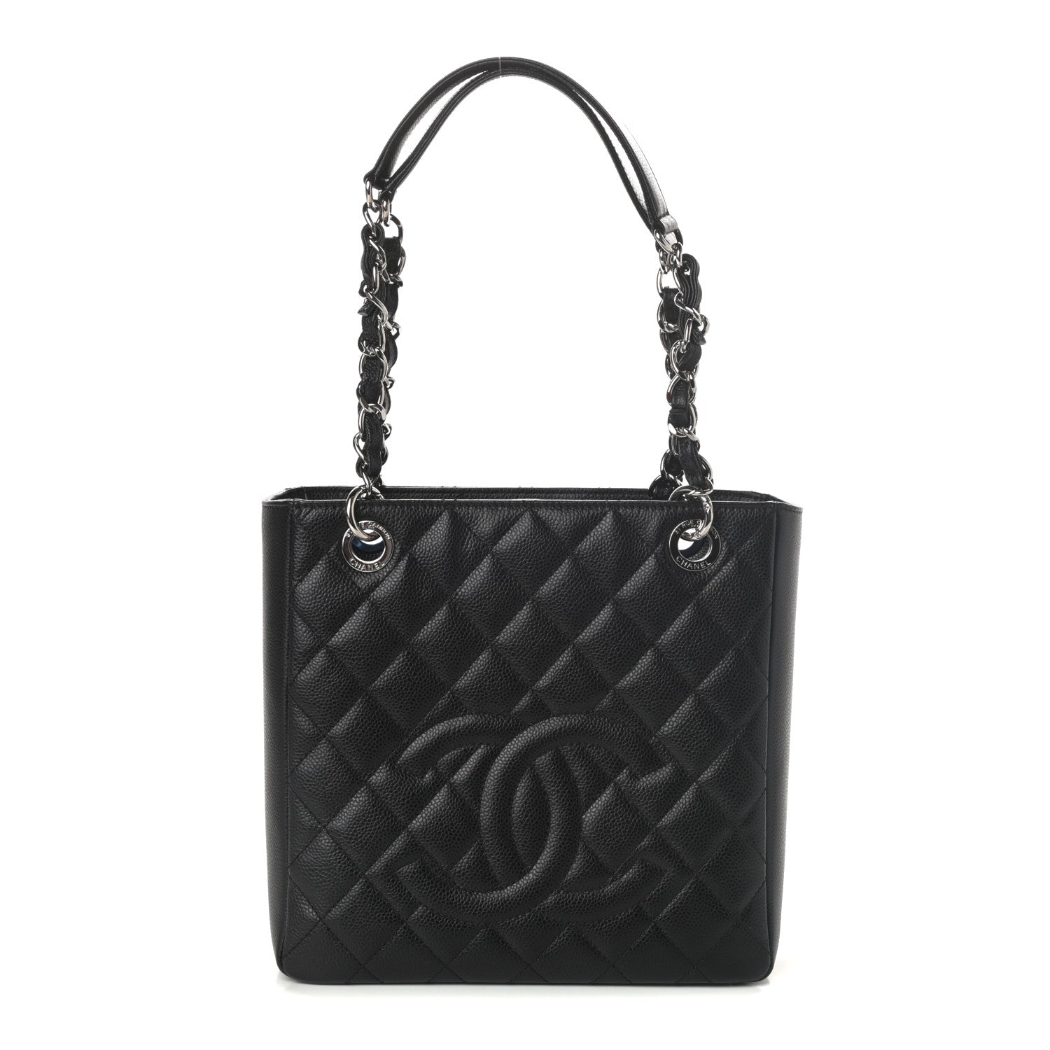 Chanel Caviar Quilted Petit Shopping Tote PST Black 1 of 10