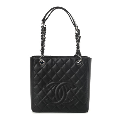 Chanel Caviar Quilted Petit Shopping Tote PST Black 1 of 10