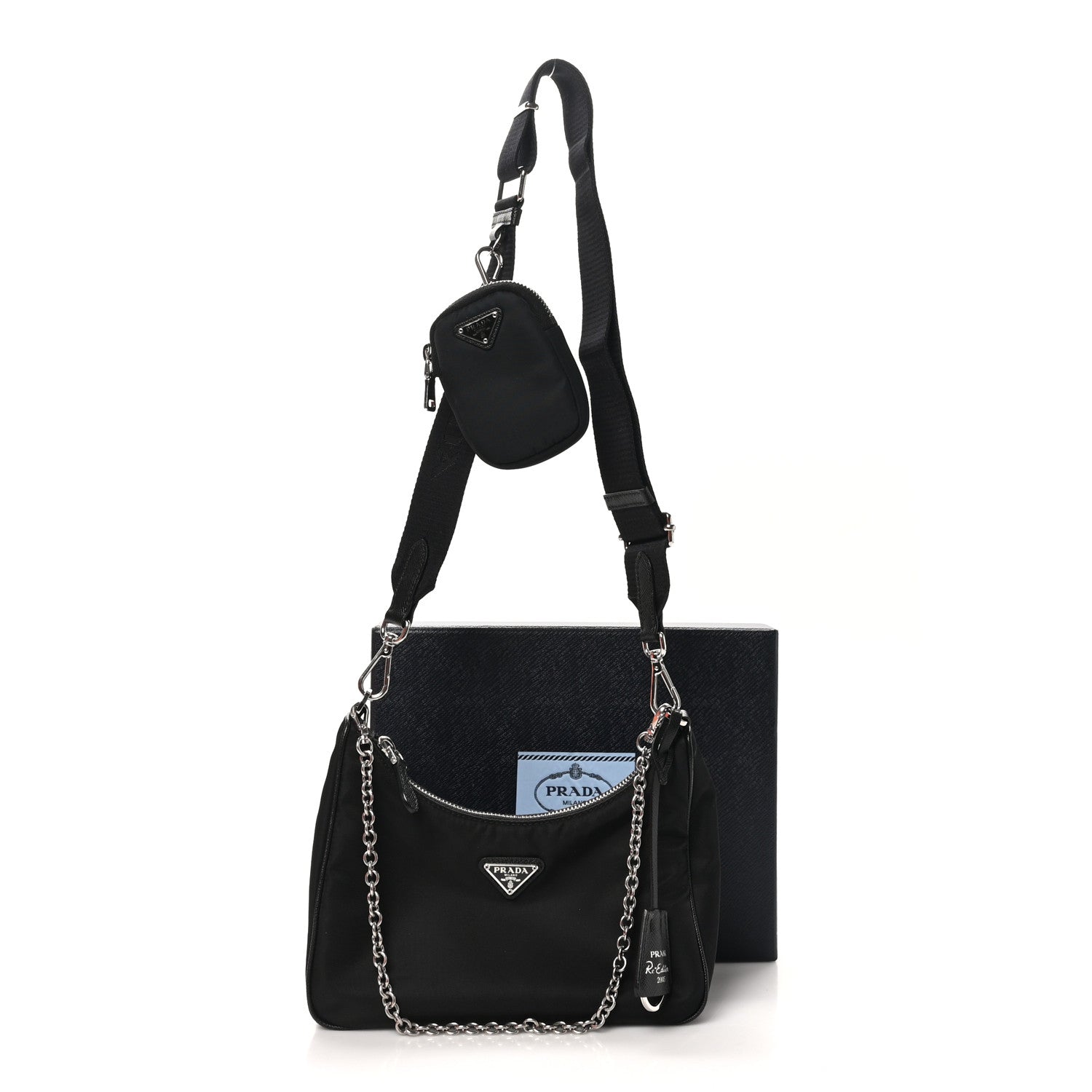 Prada Nylon Re-Edition 2005 Shoulder Bag Black 10 of 11
