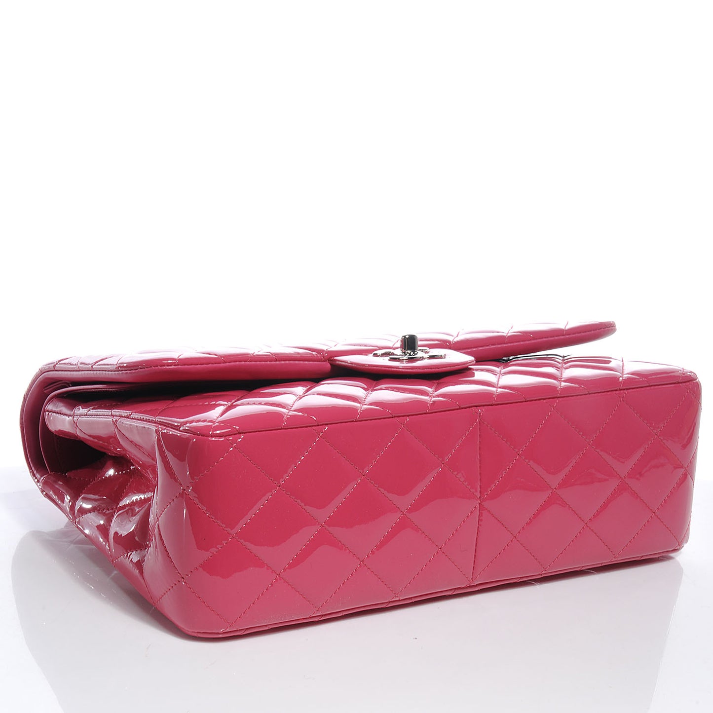 Patent Jumbo Double Flap Fuchsia