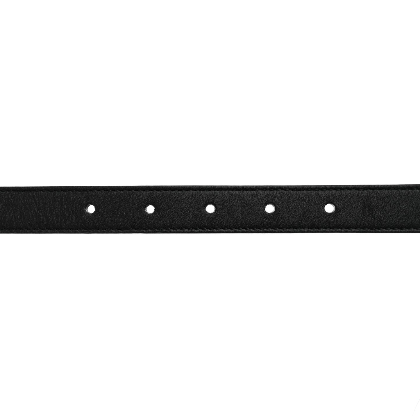 Moon Calfskin Pearl Double G 20mm Belt 70 28 Black Cream
