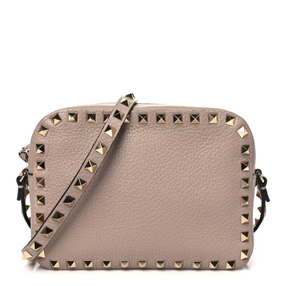 Valentino Garavani Calfskin Rockstud Camera Crossbody Bag Poudre 1 of 9