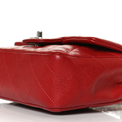 Chanel Caviar Quilted Mini Rectangular Flap Red 9 of 11