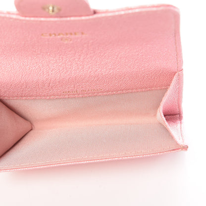 Chanel Iridescent Caviar Quilted Flap Card Holder Rose Pink 5 of 9