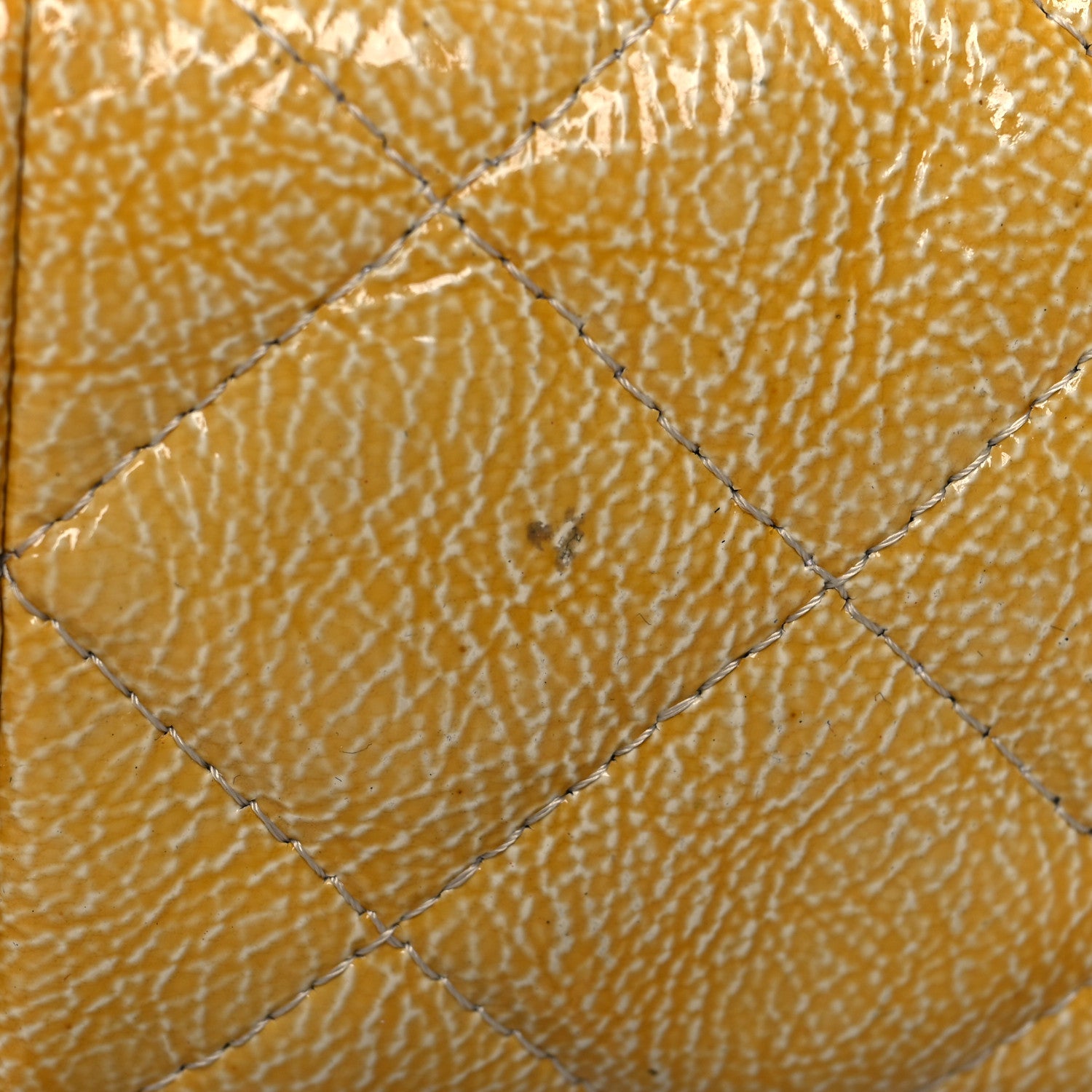 Chanel Crinkled Patent Quilted Jumbo Single Flap Light Beige 11 of 13