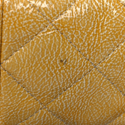 Chanel Crinkled Patent Quilted Jumbo Single Flap Light Beige 11 of 13
