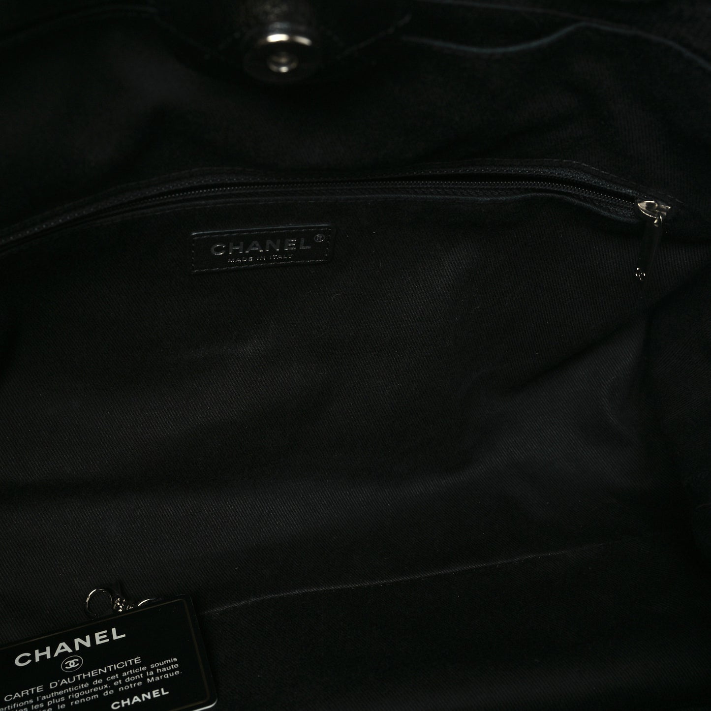 Canvas Large Double Face Shopping Tote Black