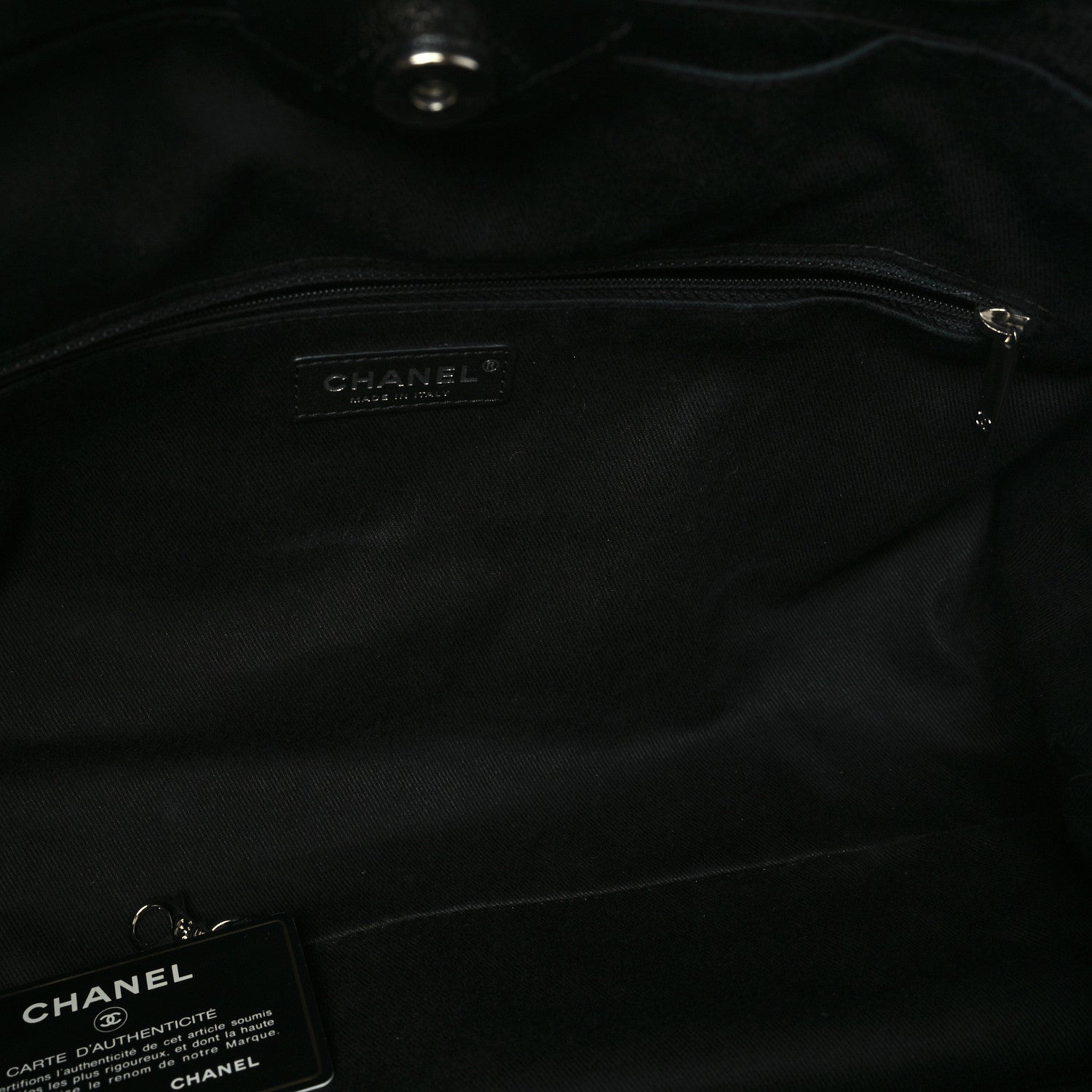 Chanel Canvas Large Double Face Shopping Tote Black 12 of 13