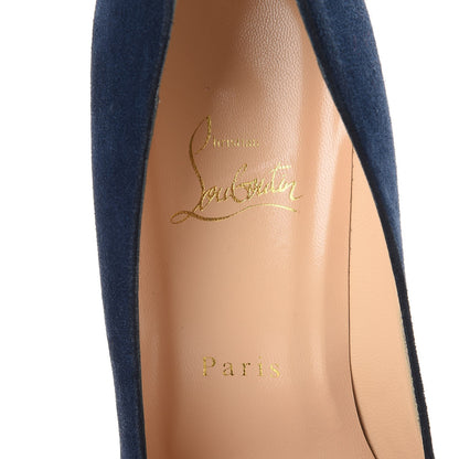 Christian Louboutin Veau Velours Pipina 55 Wedges 40.5 Night 9 of 17