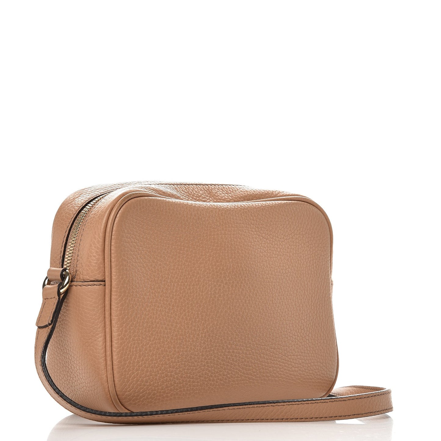 Pebbled Calfskin Small Soho Disco Bag Rose Beige
