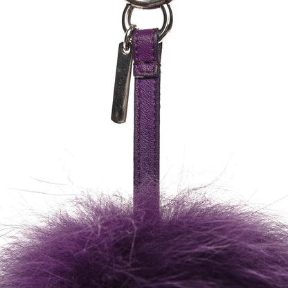 Fendi Fox Fur Shiny Nappa Bi-Color M ABCharm Bag Charm Viola Lago Viola Plus 4 of 5