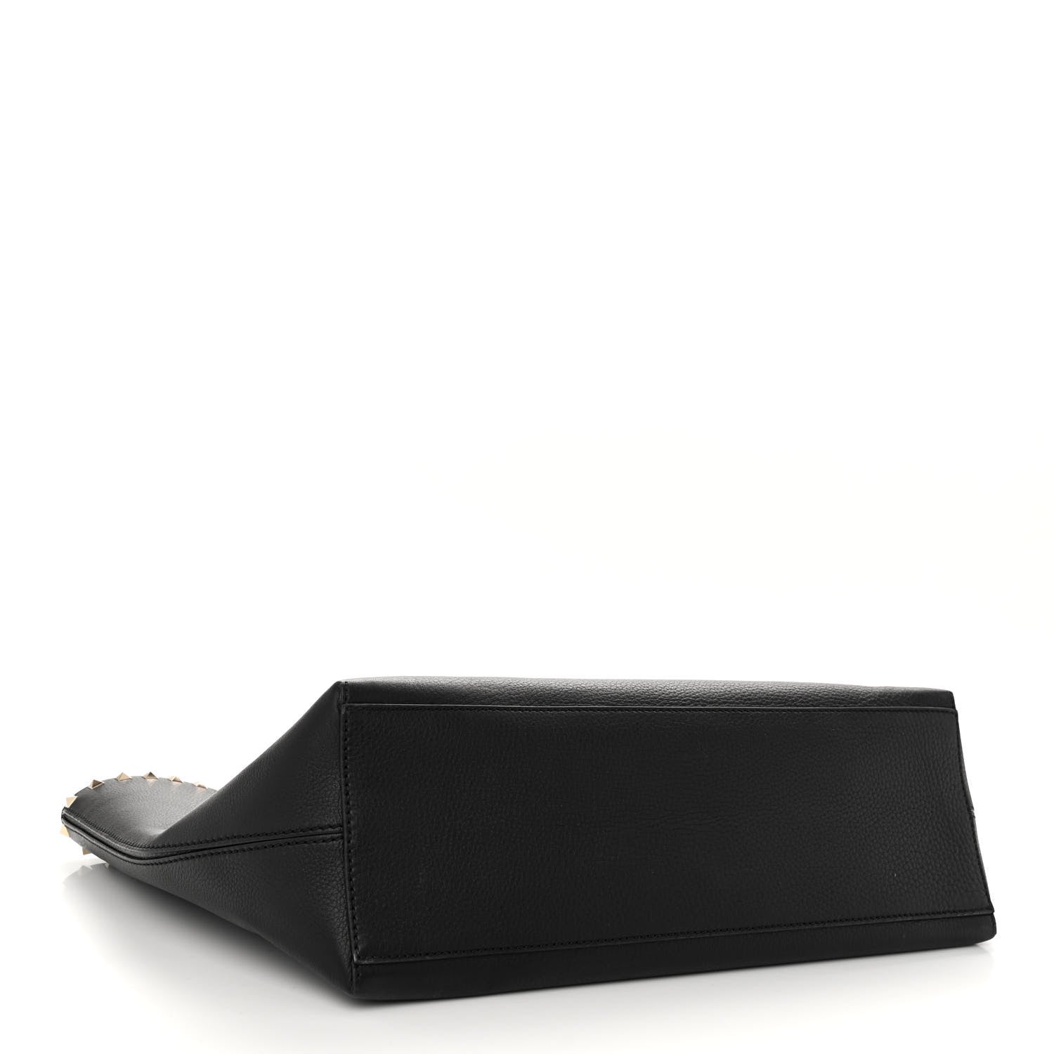 Valentino Garavani Grained Calfskin Rockstud Shoulder Tote Black 4 of 9