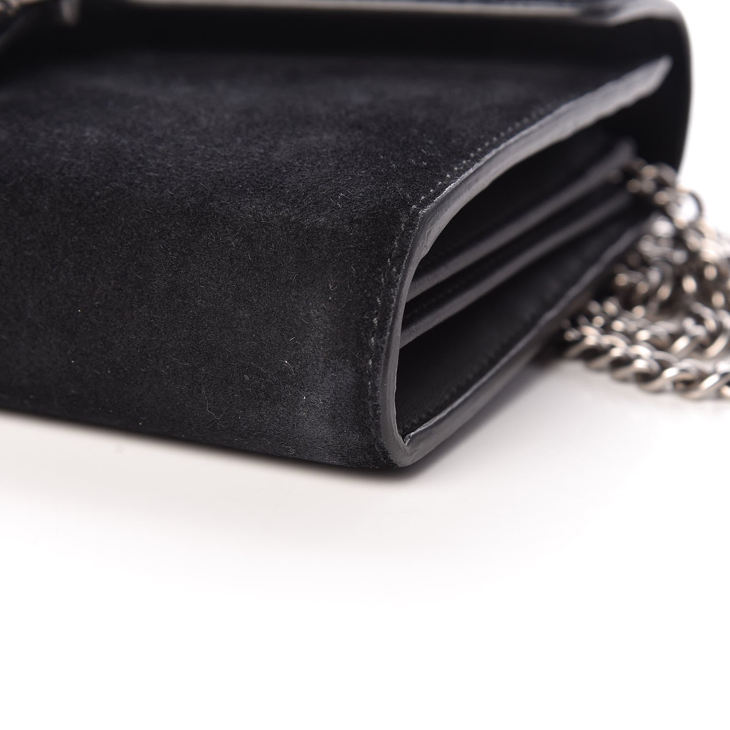 Gucci Suede Mini Dionysus Chain Wallet Black 11 of 14