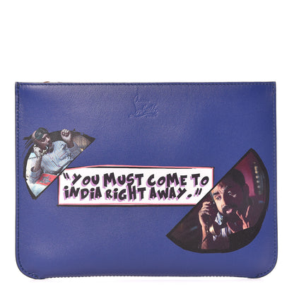 Christian Louboutin Calfskin Loubicute Sabyloubi Zip Pouch Multicolor 1 of 9