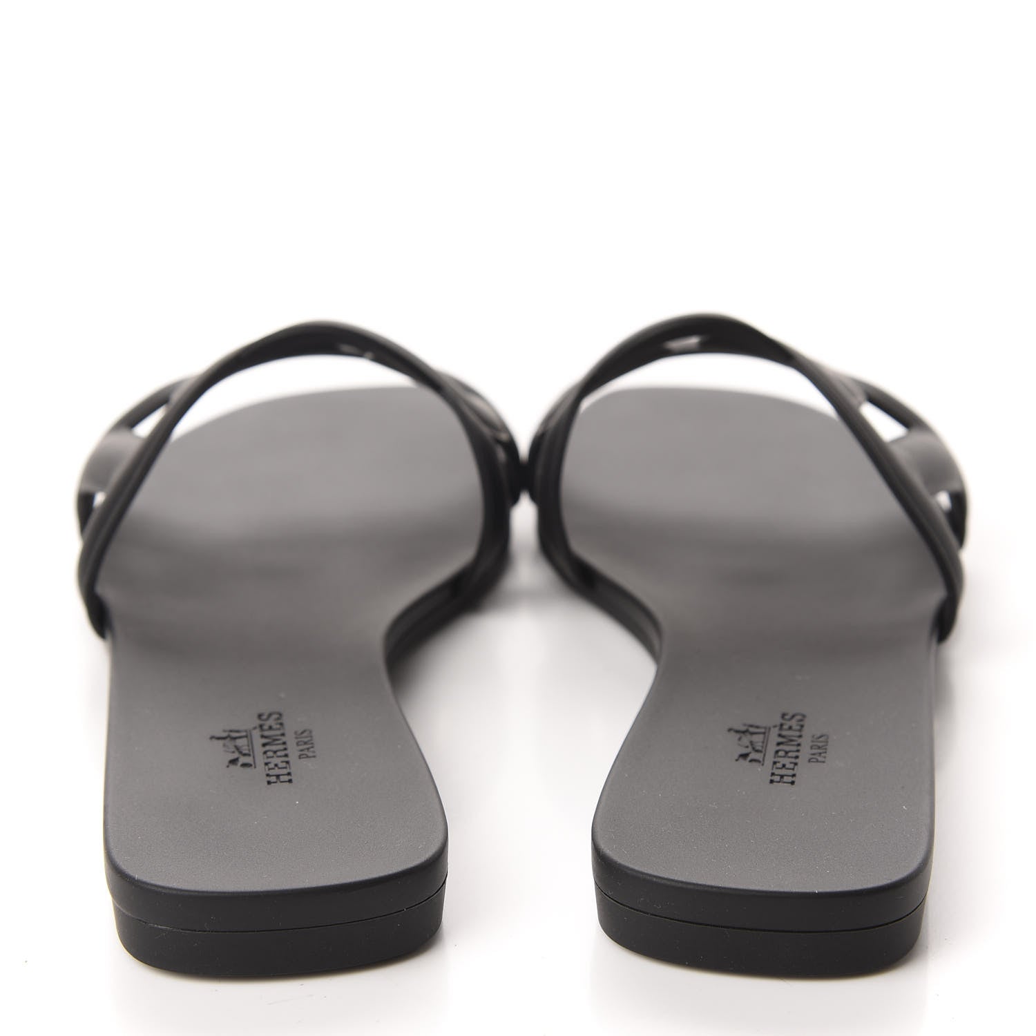 Hermes Rubber Aloha Sandals 36 Black 5 of 10