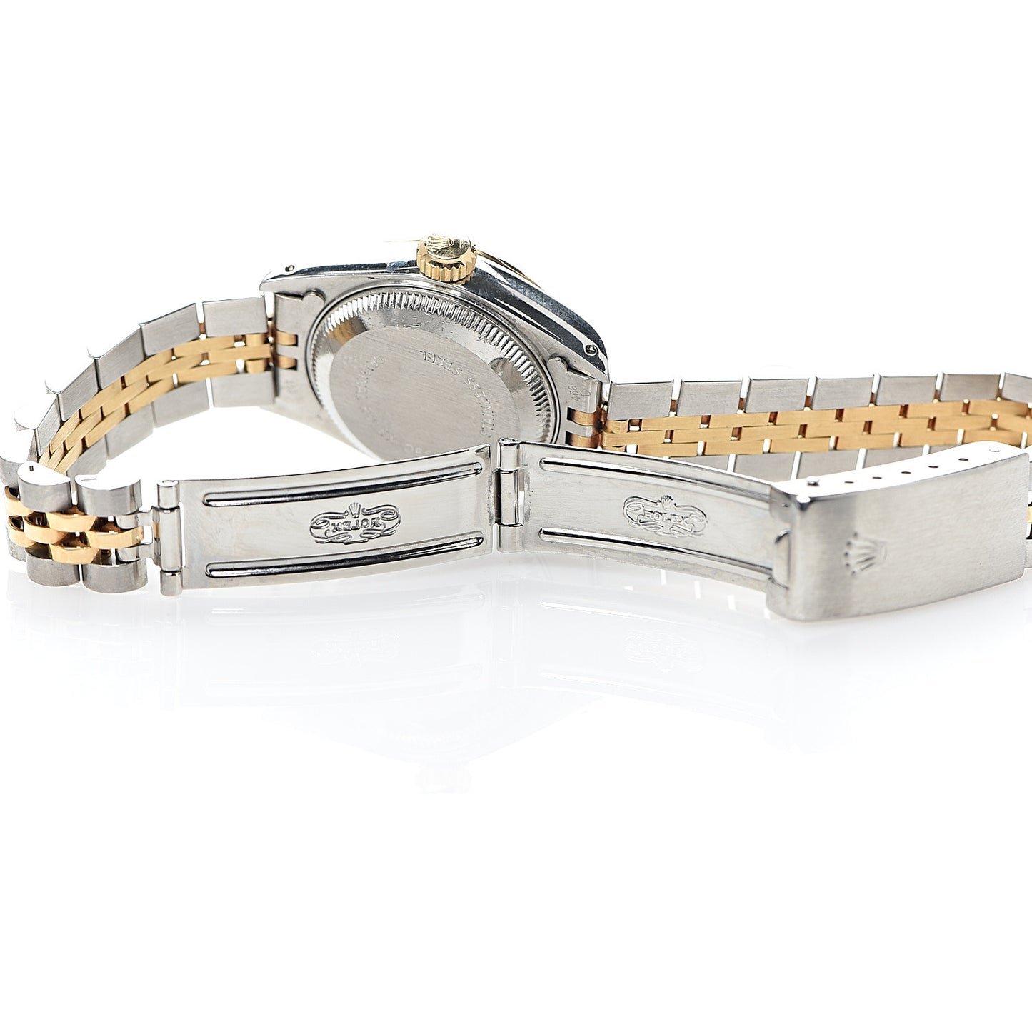 Stainless Steel 18K Yellow Gold 26mm Oyster Perpetual Datejust Watch Champagne 69173