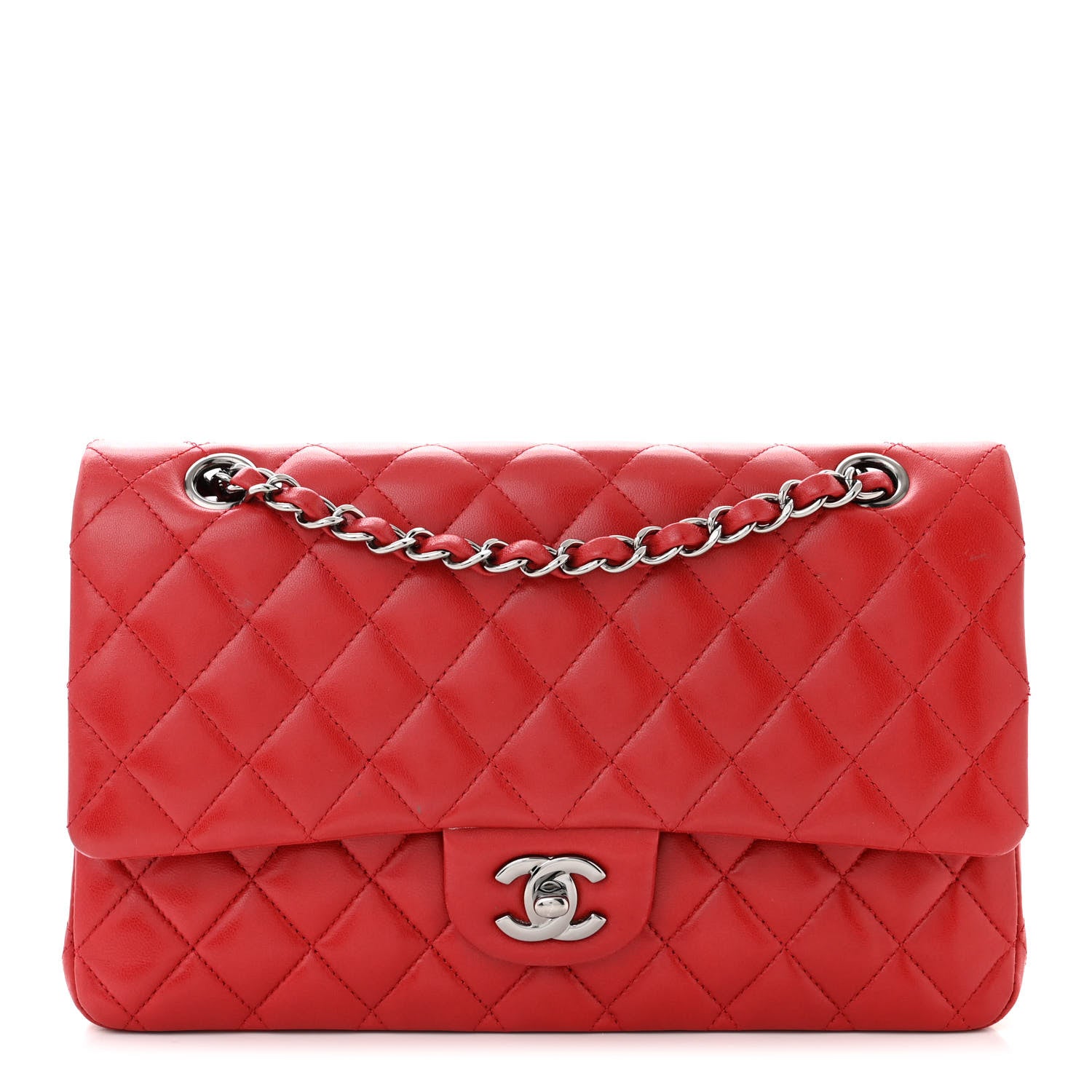 Chanel Lambskin Quilted Medium Double Flap Red 1 of 11