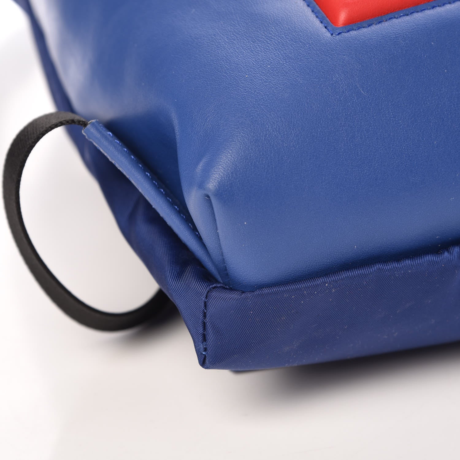 Fendi Nylon Vitello Century Vocabulary Drawstring Backpack Blue Cobalto Blue Neon Sunflower 10 of 11