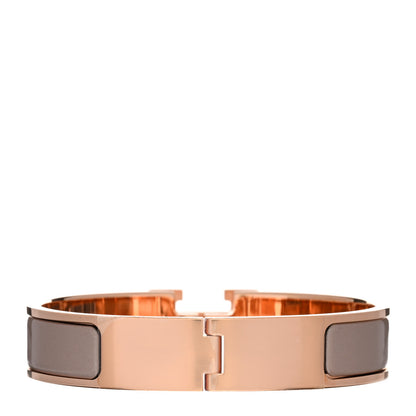 Hermes Enamel Narrow Clic Clac H Bracelet PM Marron Glace 4 of 6